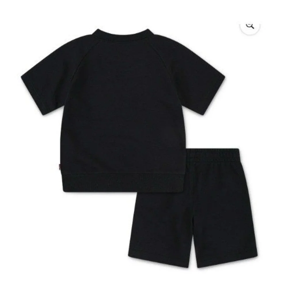 Levi's Kids Black Short Sleeve T Shirt‎ and Shorts Set Graphic Size 2T /#2689